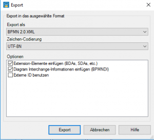 BPMN als XML exportieren